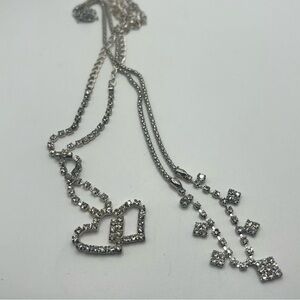 Silver Toned Pronged Necklaces -Cocktail Formal Event Fashion Necklaces